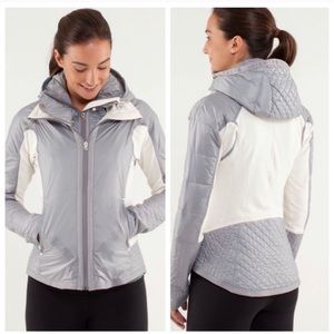 Lulu lemon run jacket polar cream/silver